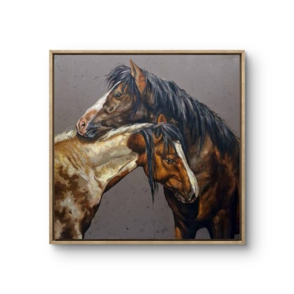 WhatsApp Image 2026-03-09 at 4.05.53 PM Soulful Bond – Original Hand-Painted Large Horse Oil Painting (140x140cm)