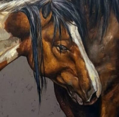 WhatsApp Image 2026-03-09 at 4.16.14 PM Soulful Bond – Original Hand-Painted Large Horse Oil Painting (140x140cm)