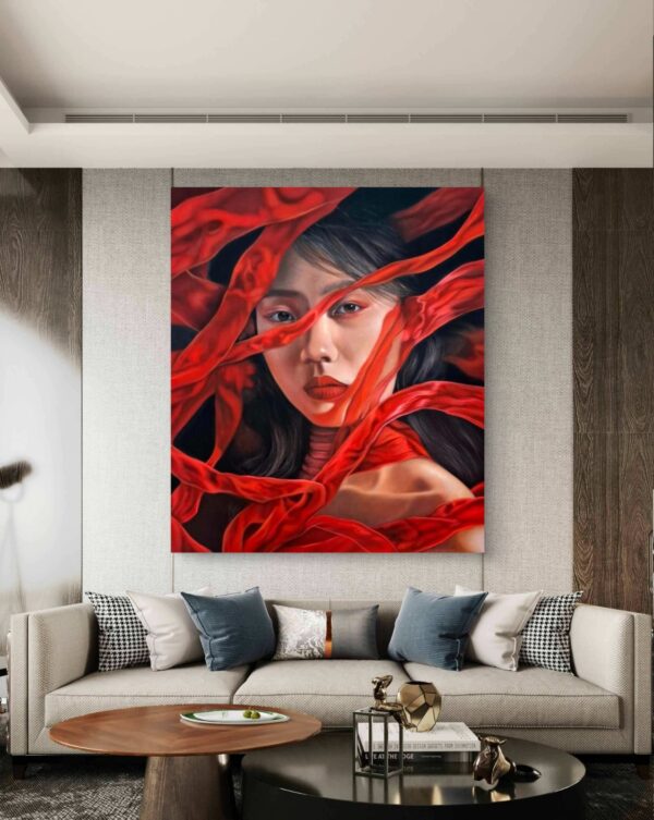 Unraveled Spirit – Large Original Mixed Media Portrait (120x150cm)