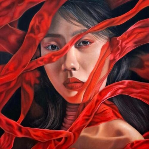 Unraveled Spirit – Large Original Mixed Media Portrait (120x150cm)