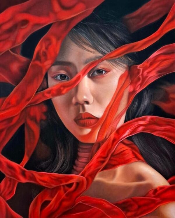 Unraveled Spirit – Large Original Mixed Media Portrait (120x150cm)