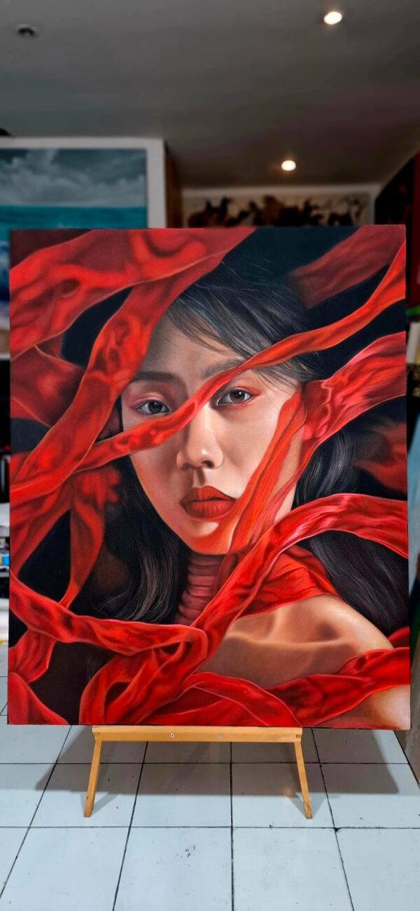 Unraveled Spirit – Large Original Mixed Media Portrait (120x150cm)