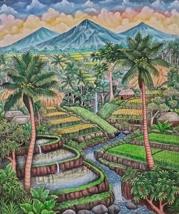 Emerald Slopes-70x90cm Original Mountan & Rice Terrace Wall Art