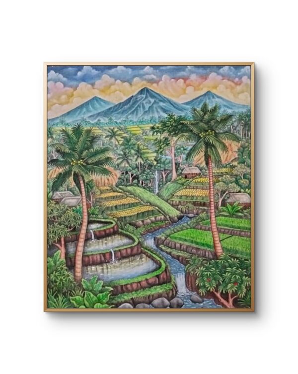 Emerald Slopes-70x90cm Original Mountan & Rice Terrace Wall Art