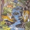 Guardians of the Valley | Original Indonesian Wildlife Art Dimensions: 57 x 90 cm (Vertical Portrait)