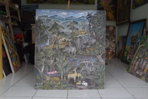 WhatsApp Image 2026-03-13 at 4.57.05 PM Original Jungle Wildlife Painting - Kingdom of the Waterfall 70x80cm