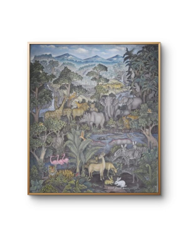 WhatsApp Image 2026-03-13 at 4.58.45 PM Original Jungle Wildlife Painting - Kingdom of the Waterfall 70x80cm