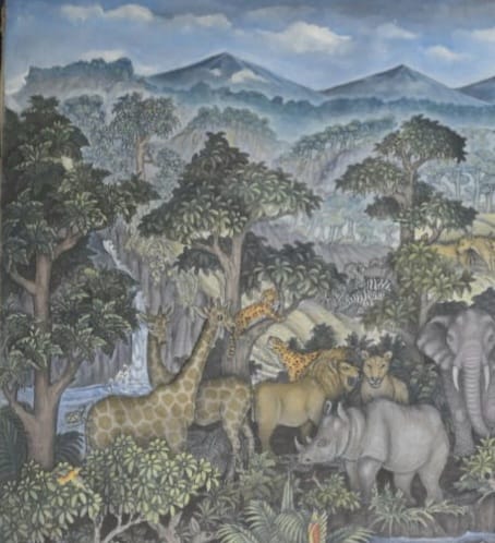 WhatsApp Image 2026-03-13 at 5.03.10 PM Original Jungle Wildlife Painting - Kingdom of the Waterfall 70x80cm