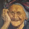 Original Oil Portrait Painting - Smile 120x120cm