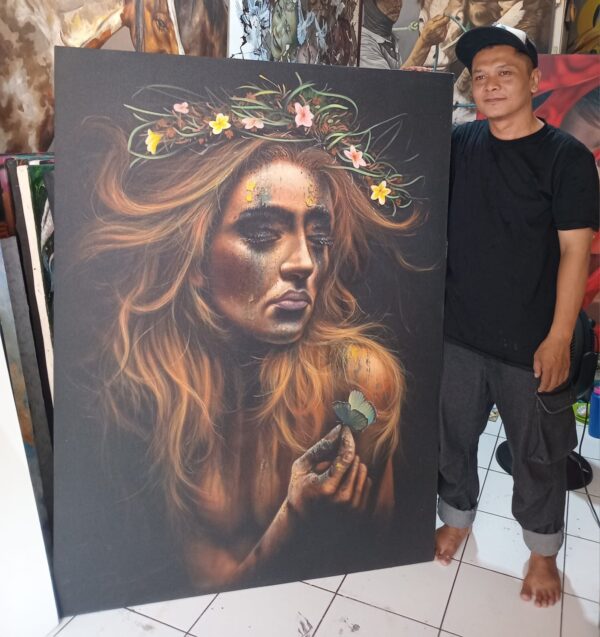 Dark Beauty – Original Acrylic Painting on Canvas (150x120cm)