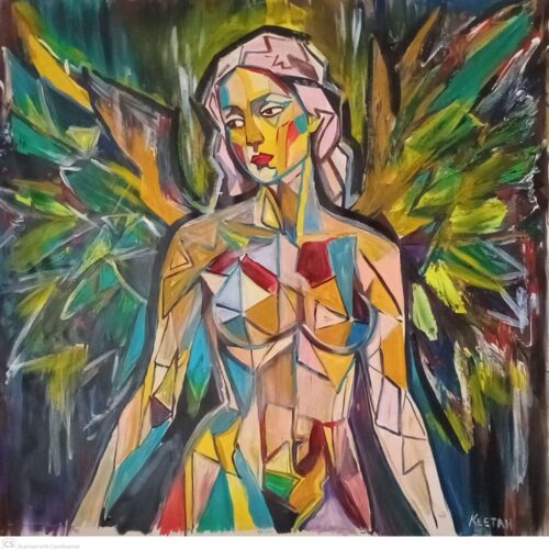 Winged Surrender - Original Acrylic Painting