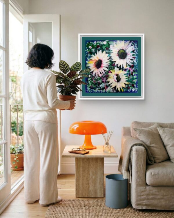 Wild Garden Bloom – Square Floral Printable Wall Art | Soft Botanical Painting | Digital Download