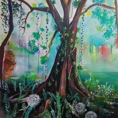 Where I rest - Original Fine Art by Keetah/Acrylic on Canvas/One-of-a-Kind Limited Edition